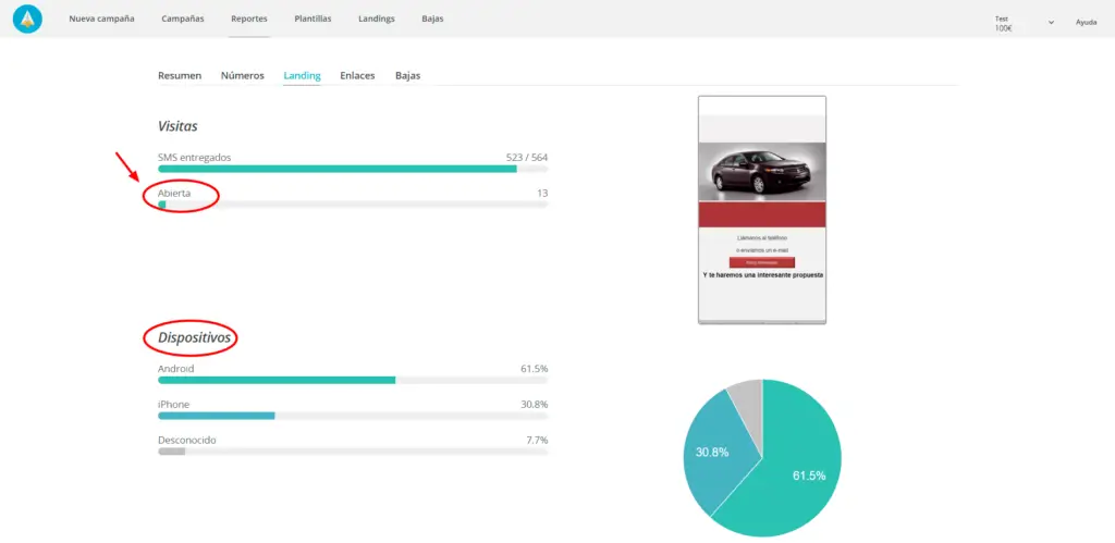 paso 2 reportes landing
