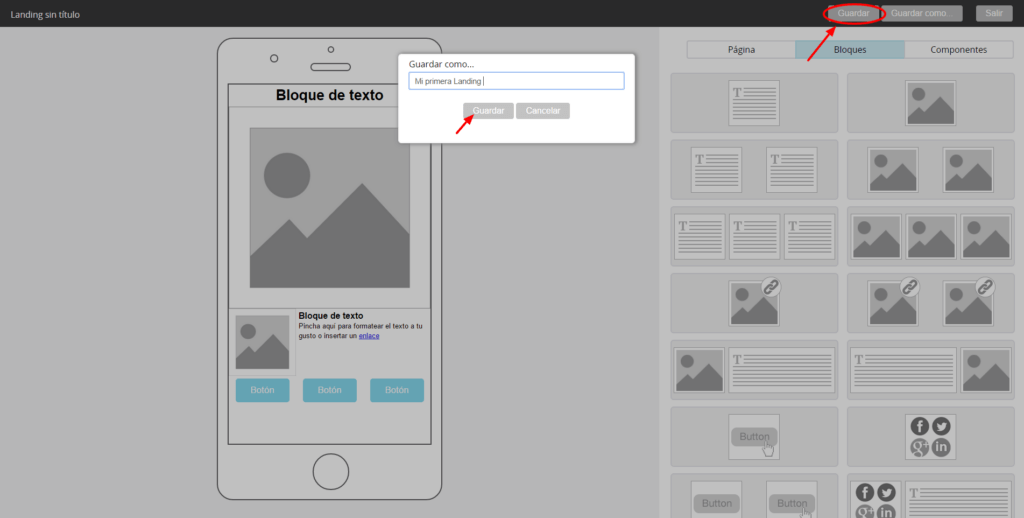 paso 5 landing pages