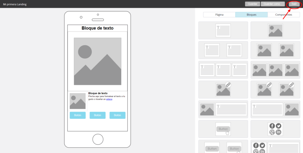 paso 6 landing pages